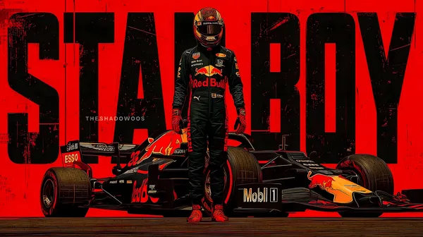 Red Bull Racing Driver and Formula 1 Car Wallpaper