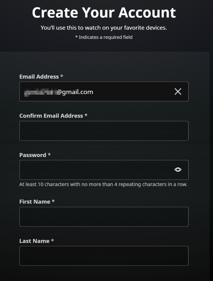 设置HBO Max账户信息
