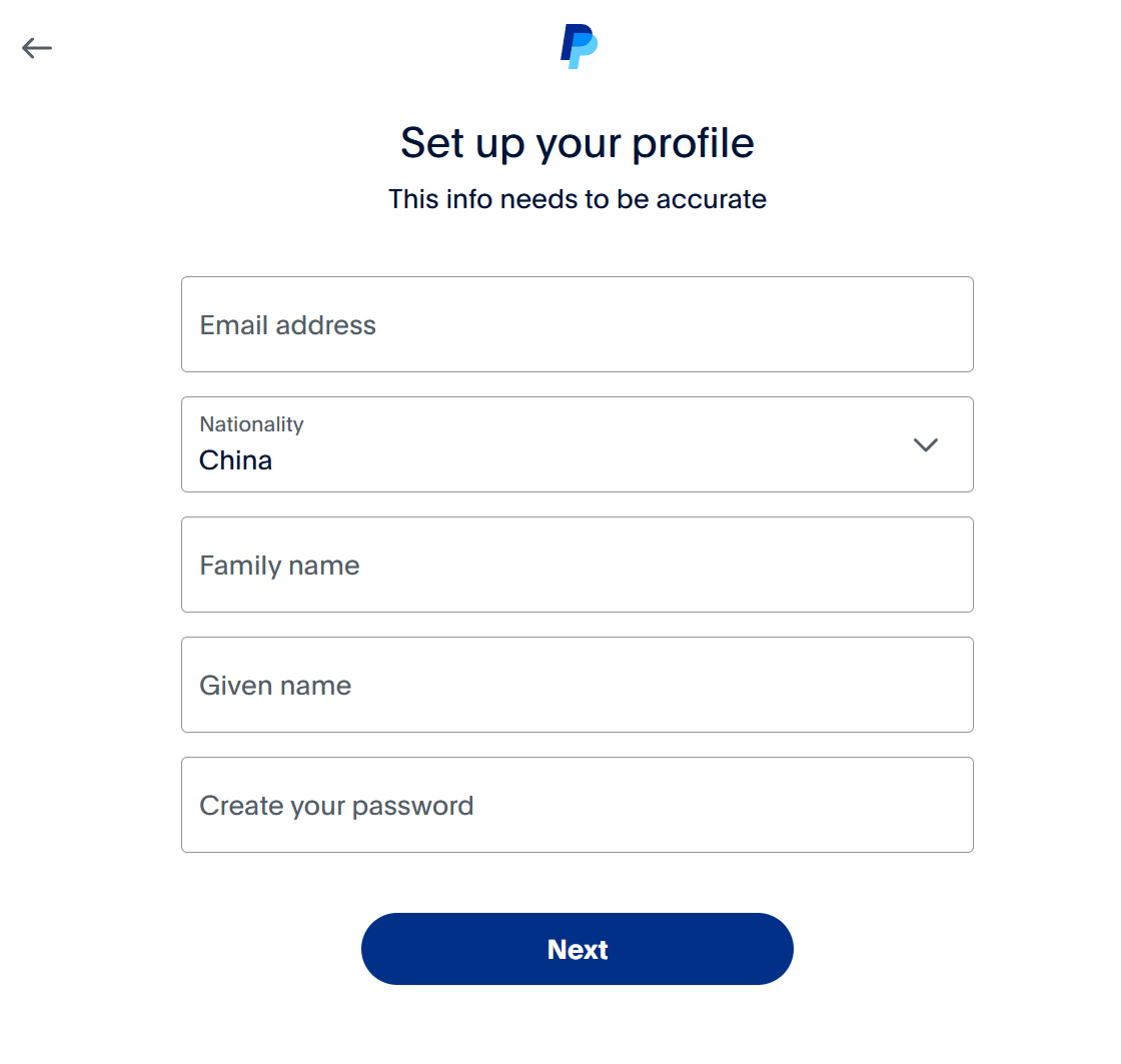 设置PayPal用户信息