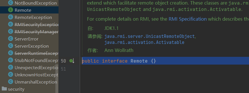 java.rmi.Remote源码