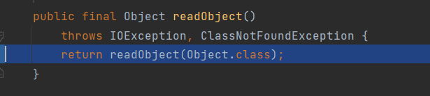 ObjectInputStream#readObject