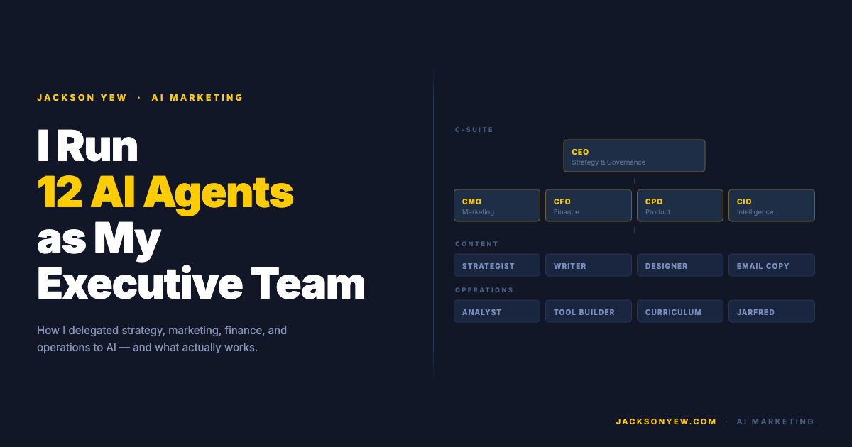I Run 12 AI Agents as My Executive Team