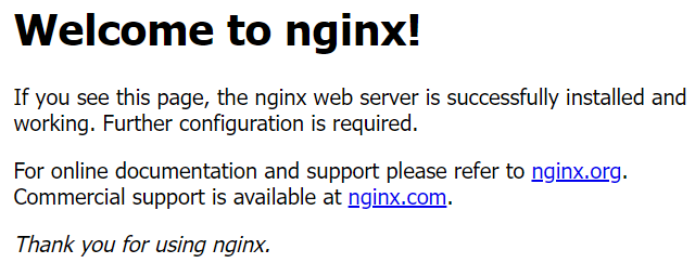 Nginx 랜딩 페이지