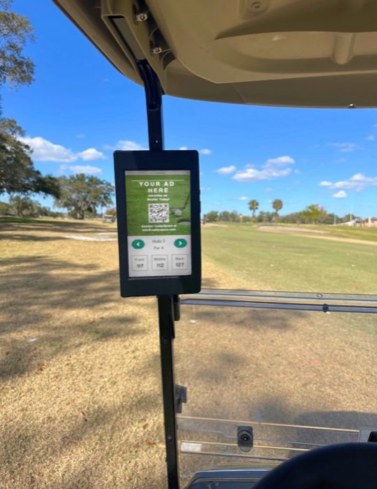 CaddySpace GPS ad screens / product