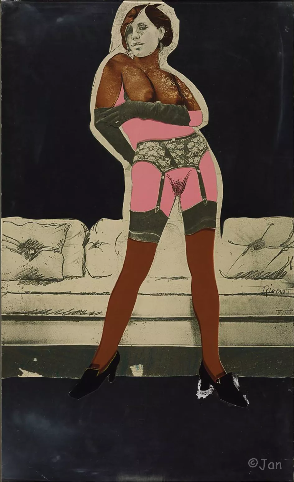 半裸少女 拉里里弗斯 1970