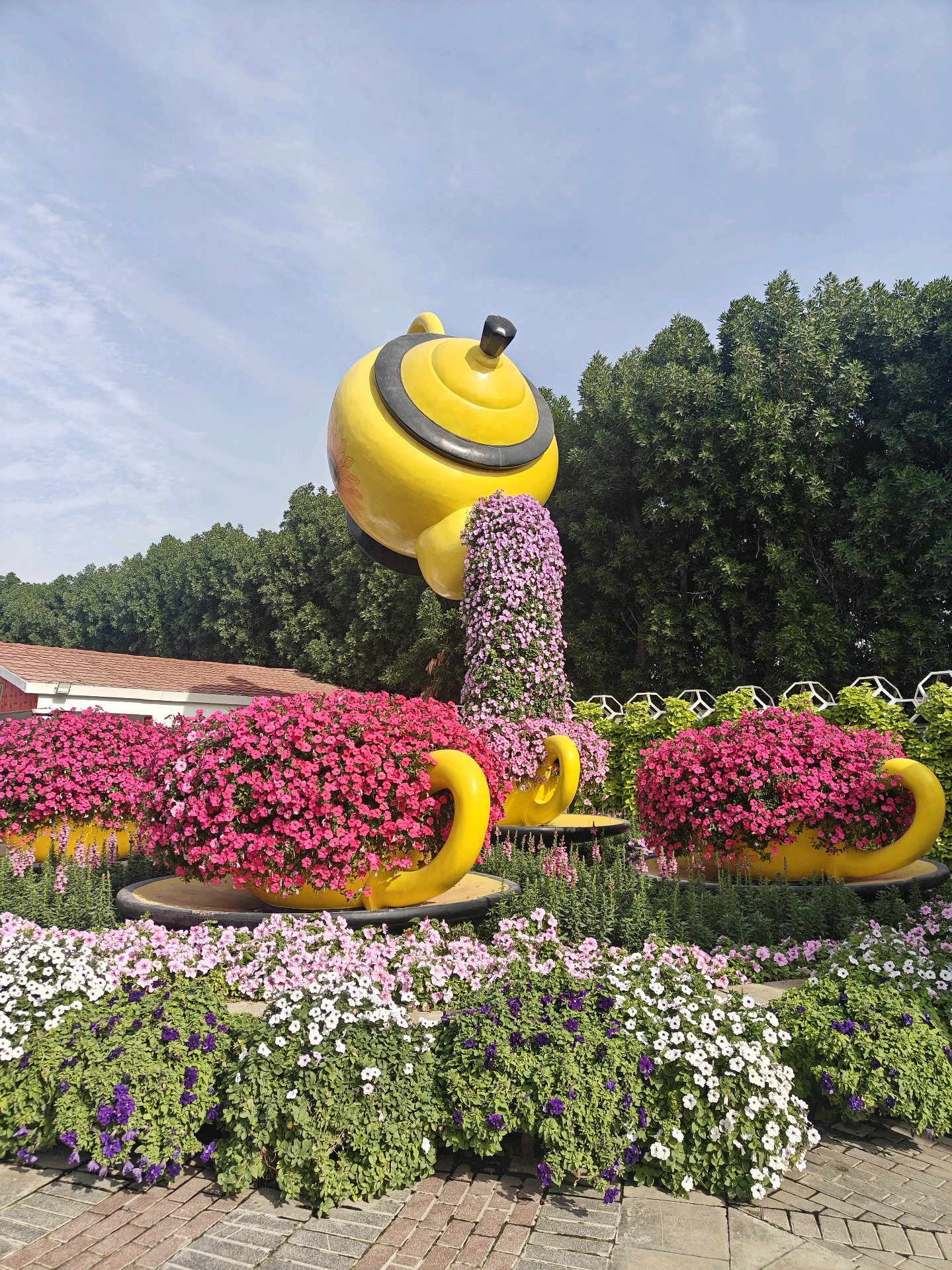 Giant Teapot Floral Display