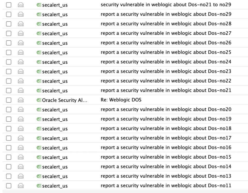 Weblogic&rsquo;s scan results