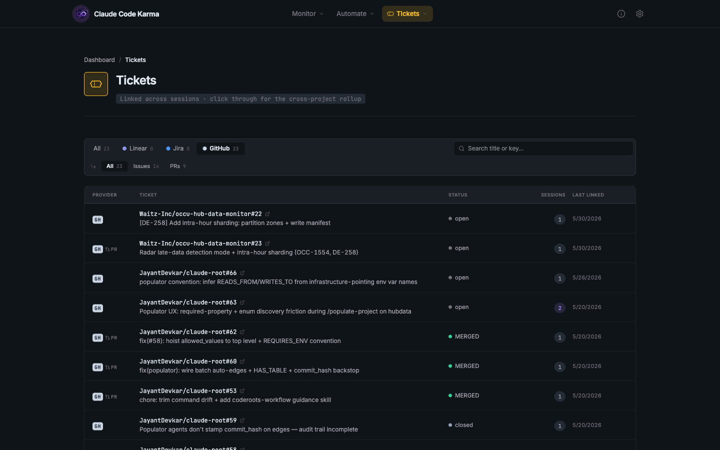 GitHub Issues and PRs Filter