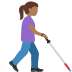 :woman_with_white_cane_facing_right_tone4: