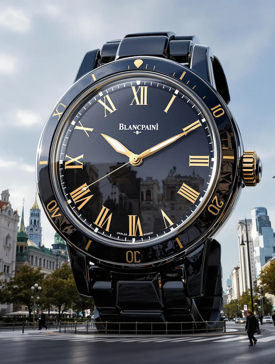 Гигантские часы — креативная реклама