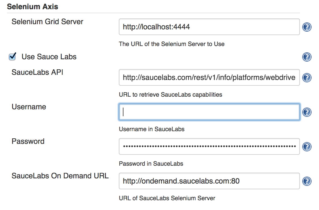 Selenium Capability Axis Jenkins Plugin