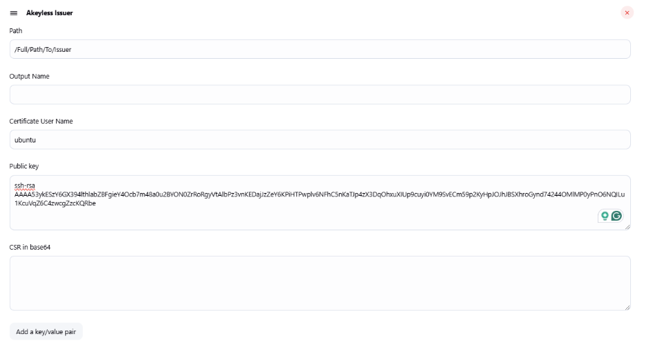 Issuing an SSH Certificate