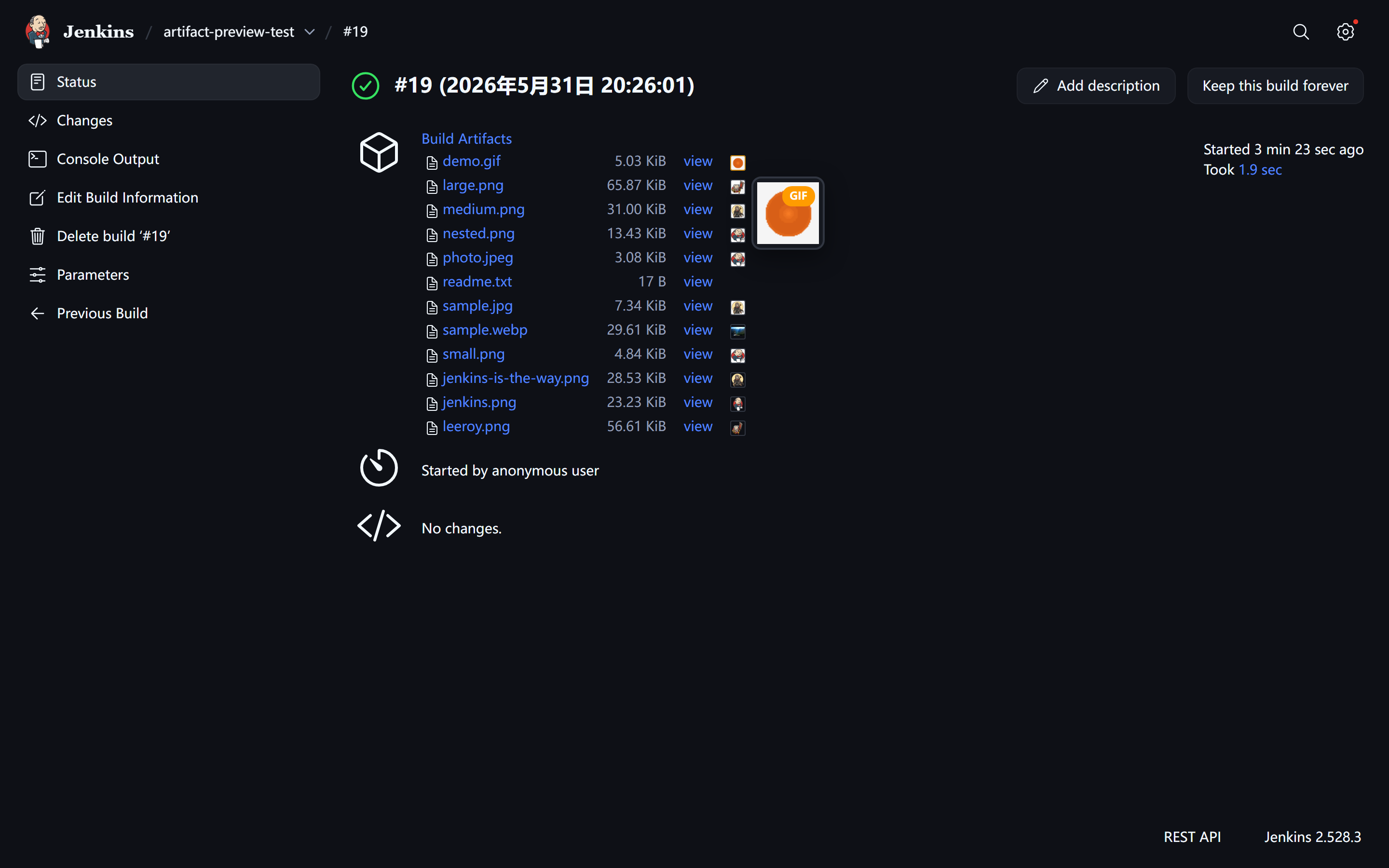 Build page hover dark
