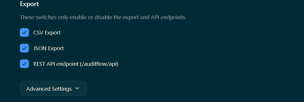 Export & API