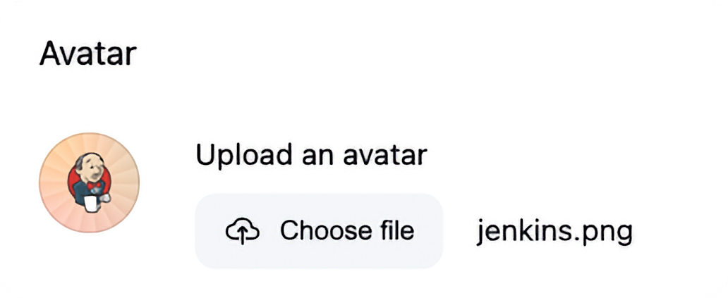 Example showing how to upload an avatar