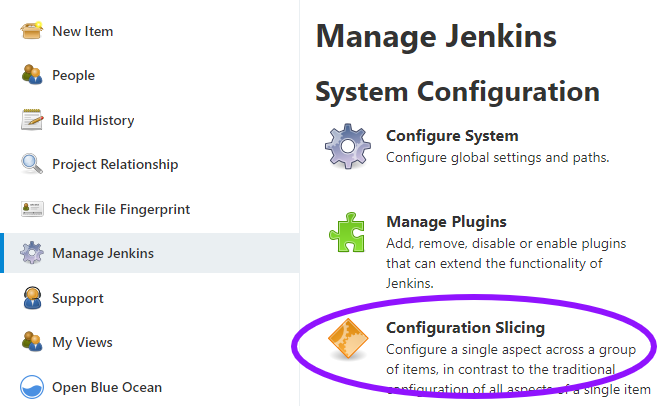 manage jenkins