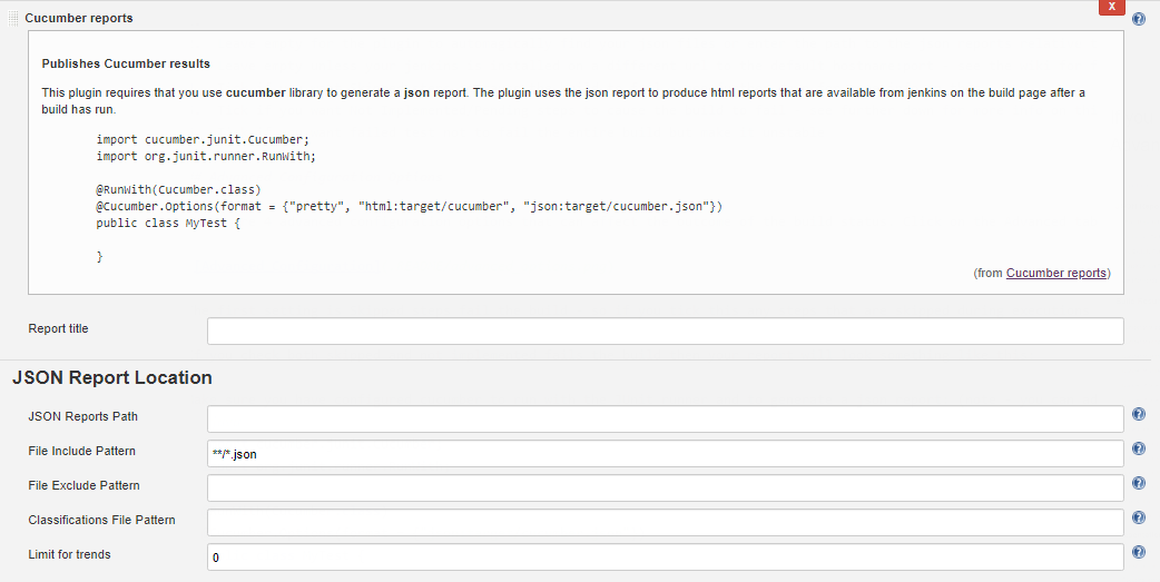 Cucumber reports | Jenkins plugin