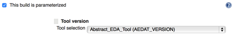 Tool Version Parameter Definition