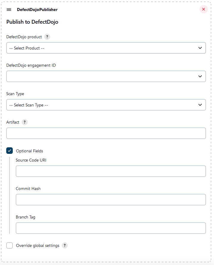 job configuration