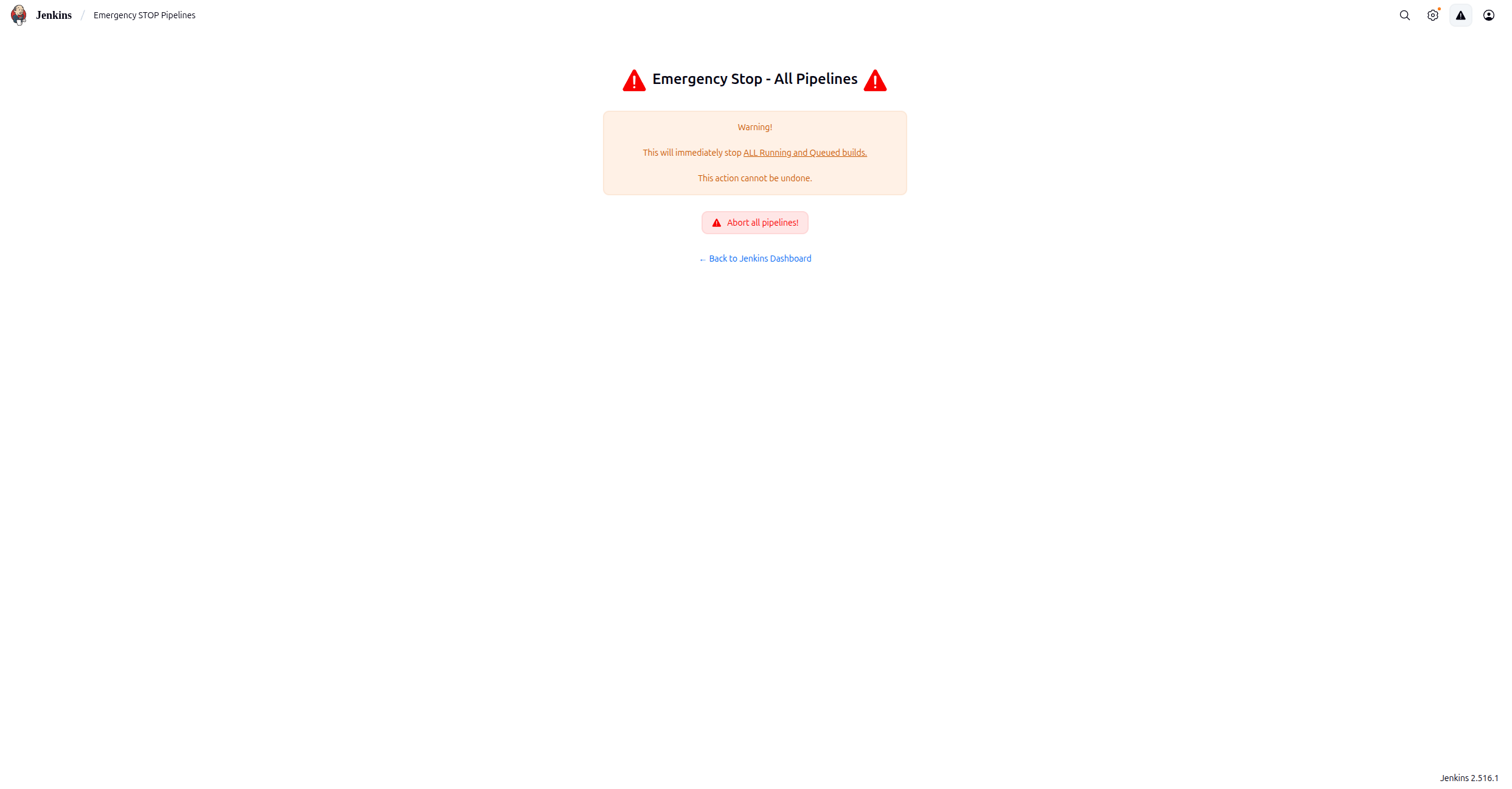 Main Page of Emergency Stop.
