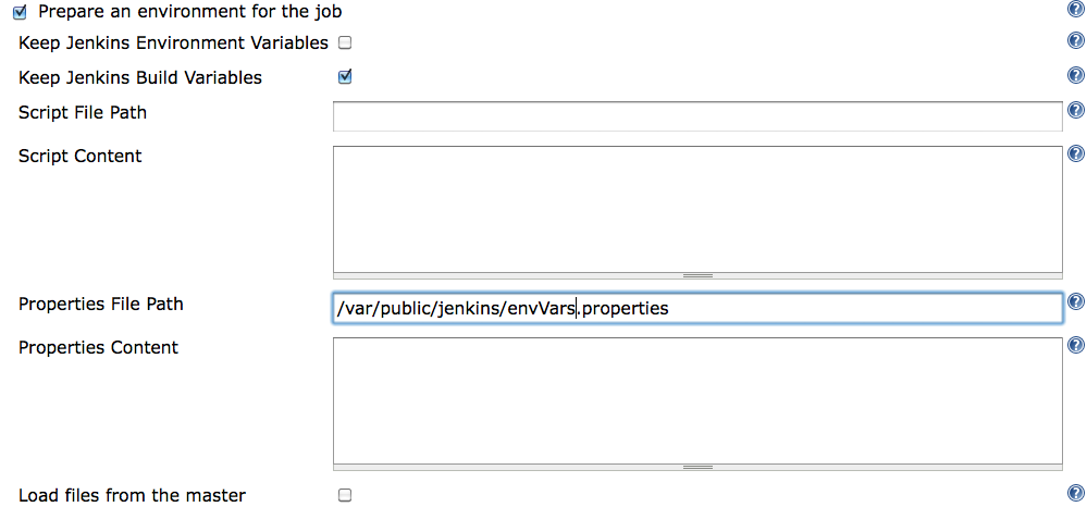 set jenkins user build variables