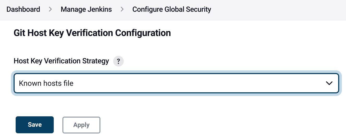 Configure Ssh host key verification