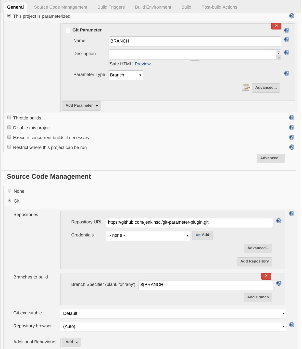 project configuration image