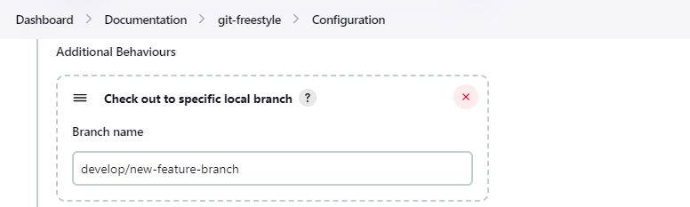 Checkout to specific local branch