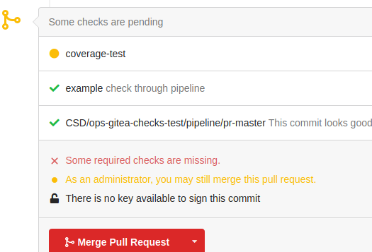 Gitea Commit Status