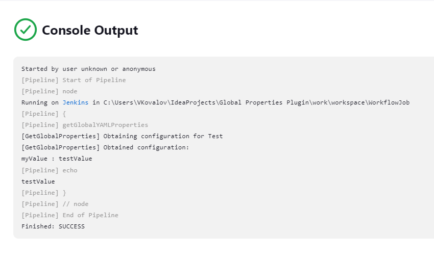 Global Properties Configuration