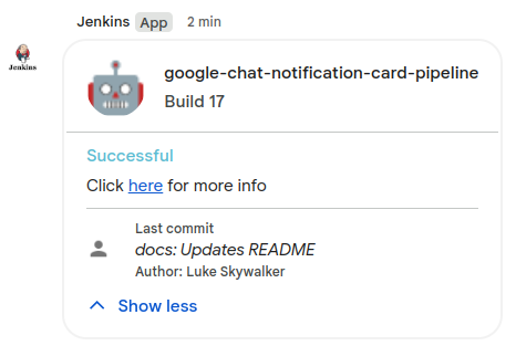 Notification example