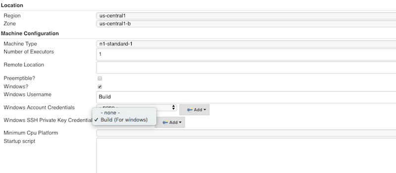 Credential selection