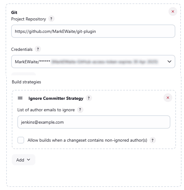 Configuring build strategy
