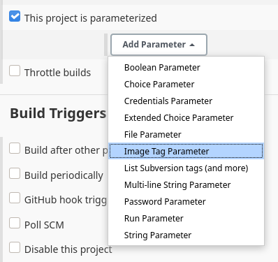 Parameter Type Selection