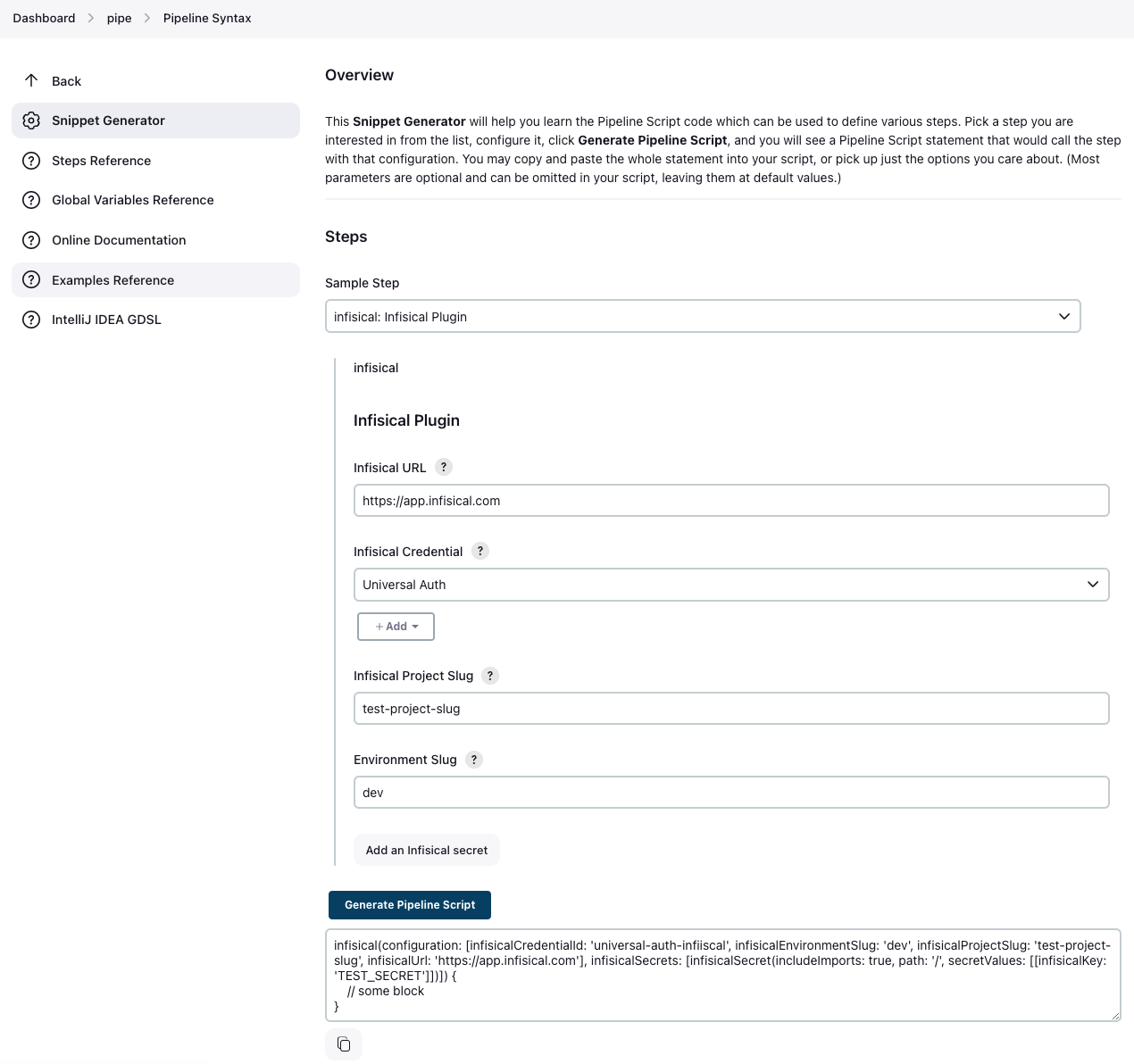 Pipeline Configuration