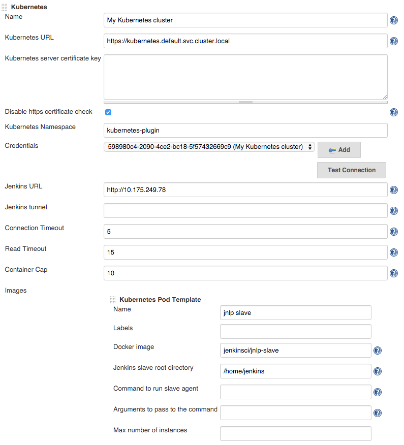 Kubernetes | Jenkins plugin