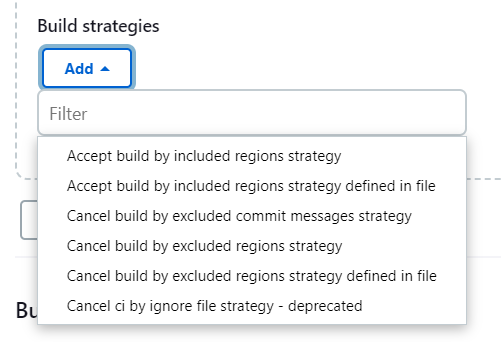 Multibranch build strategy extension