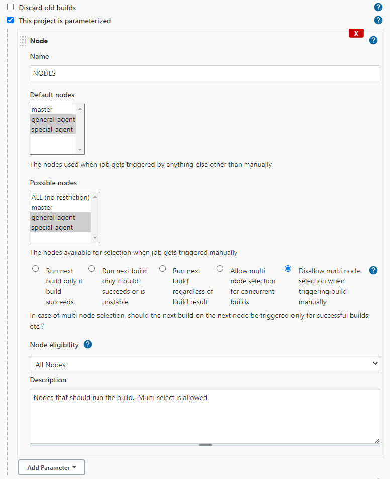 Node and Label parameter | Jenkins plugin