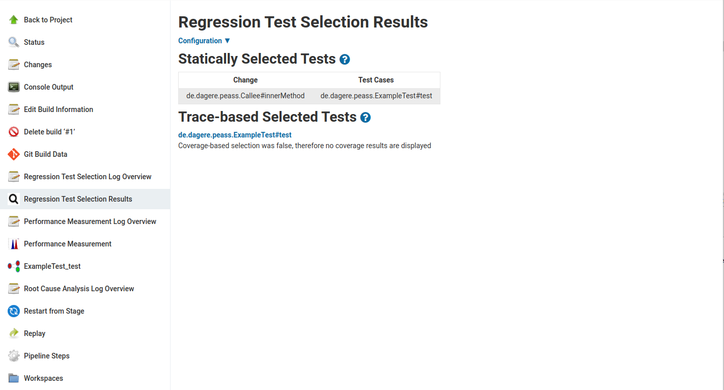 Regression Test Selection Results