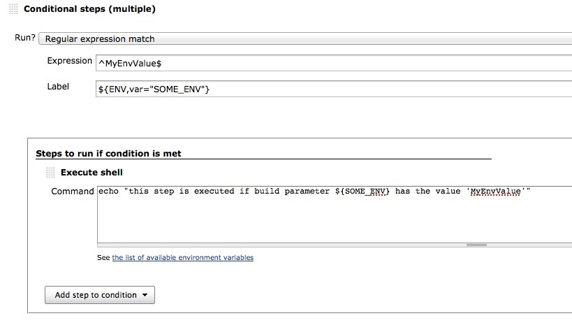 Control execution by a string parameter