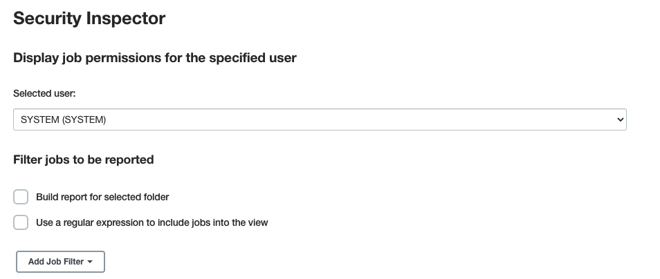 Filter for one user and any jobs