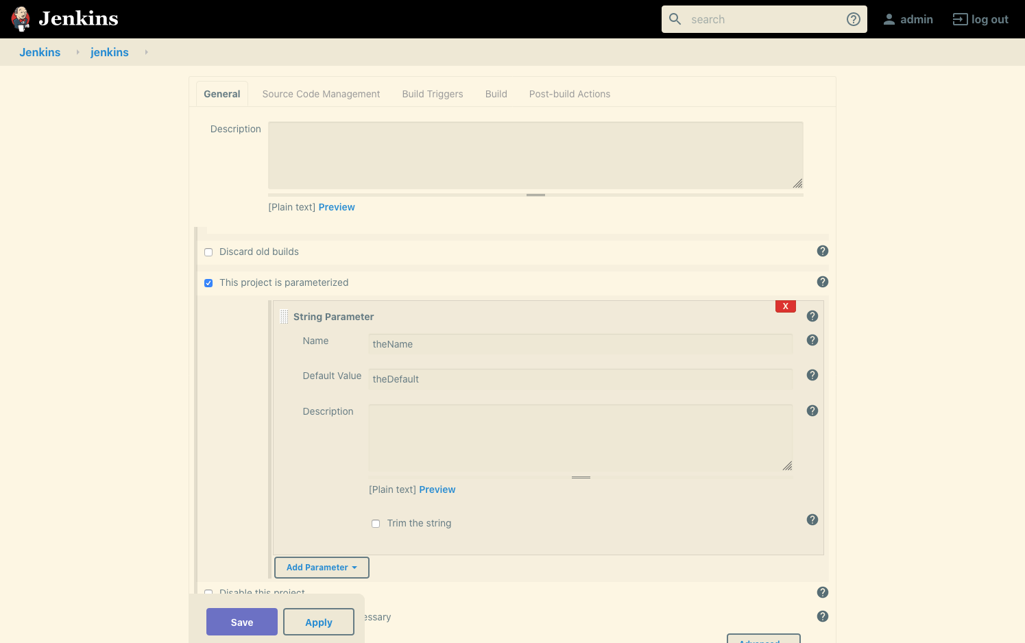 Solarized (Light) Job Configuration