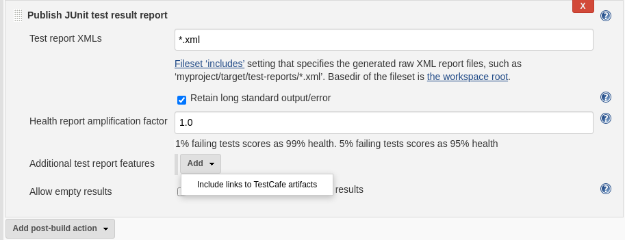 Use TestCafe in a Freestyle Job