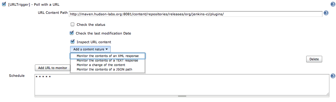 configuration screen