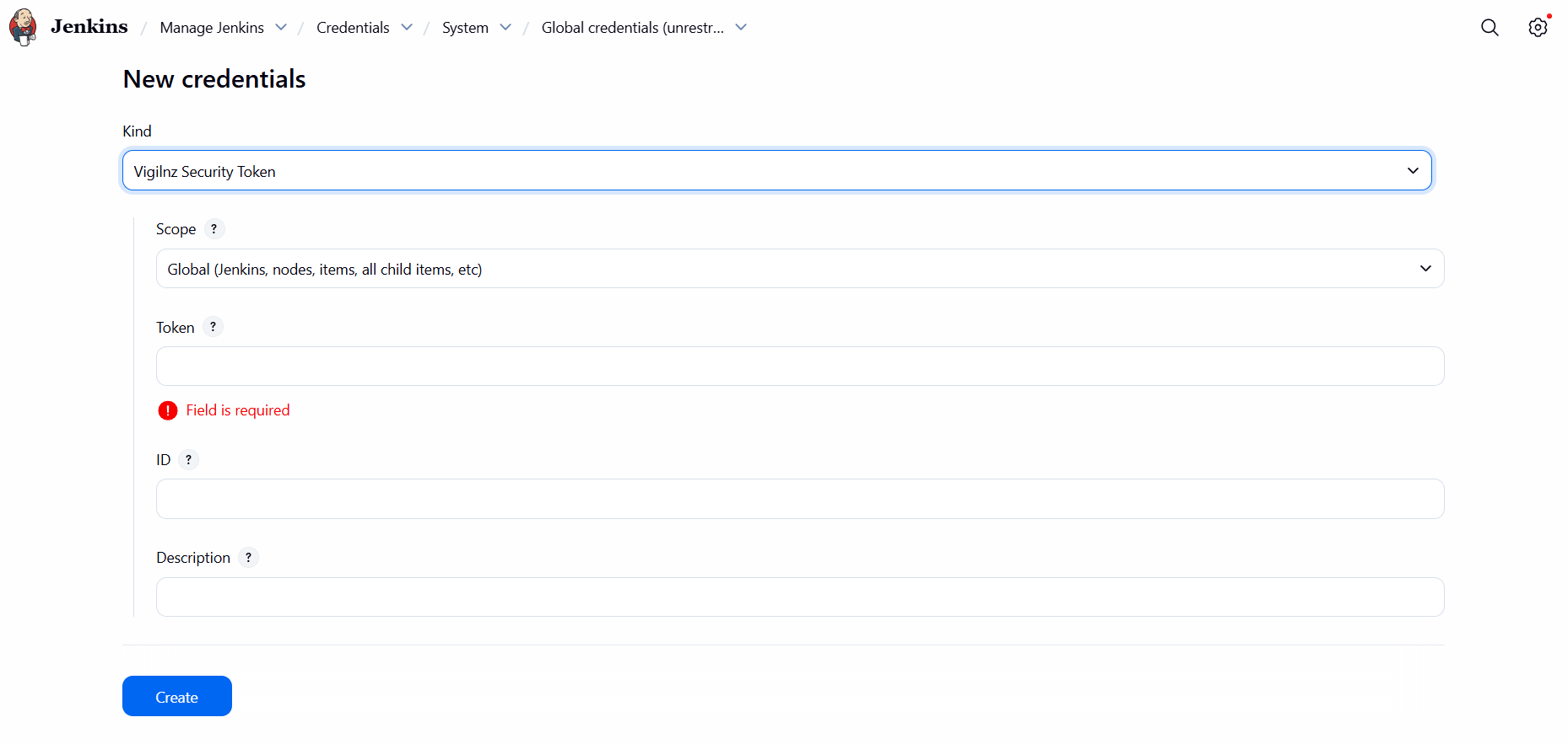 Add Vigilnz credential