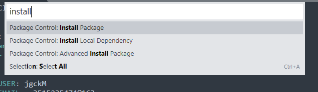 点击Package Control: Install Package
