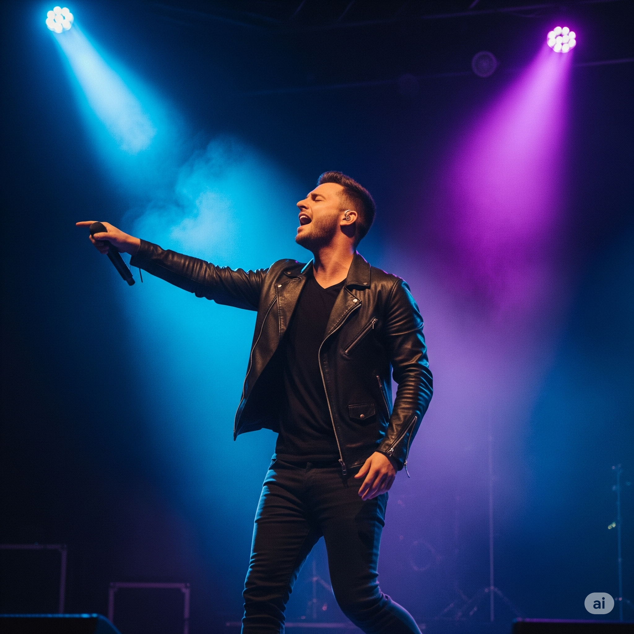 Artist performing on stage