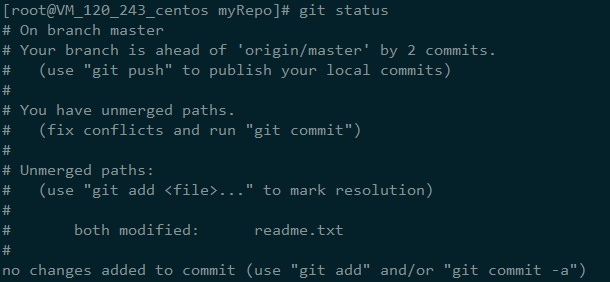 git status冲突