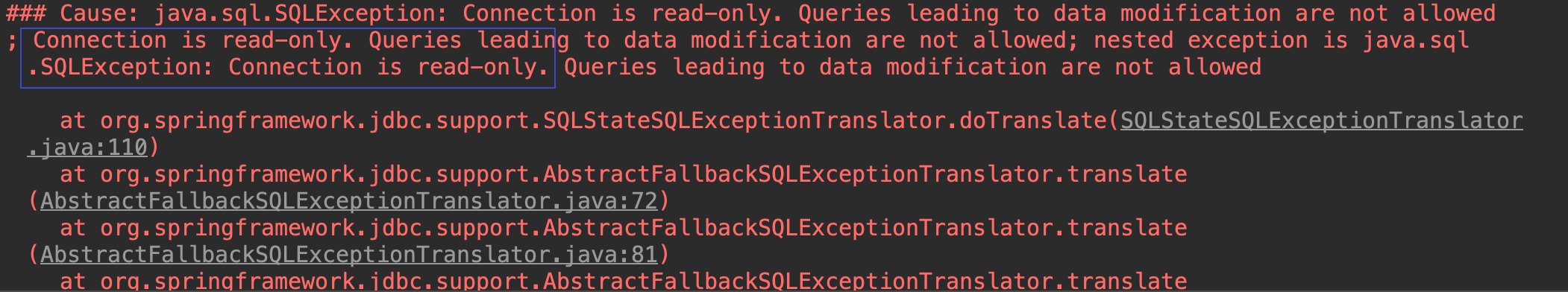 Read Only Transactional