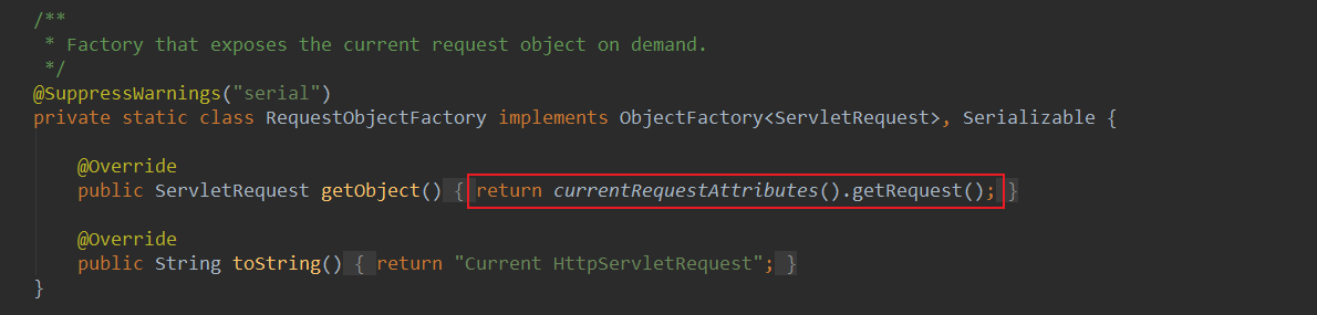 RequestObjectFactory